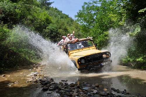 Guests enjoying a jeep safari tour